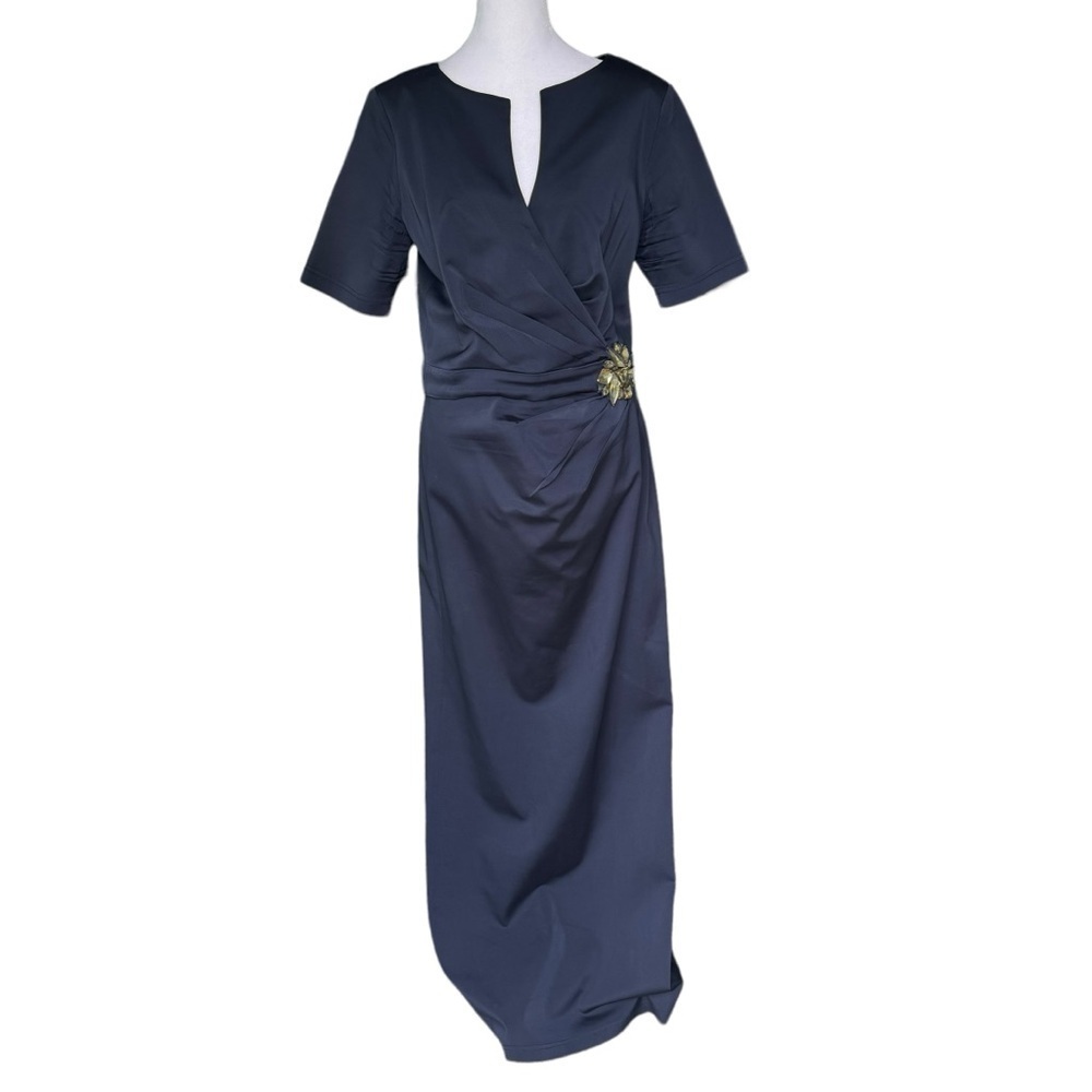 Tadashi Shoji - Navy Evening Formal Maxi Gown Sz 10
